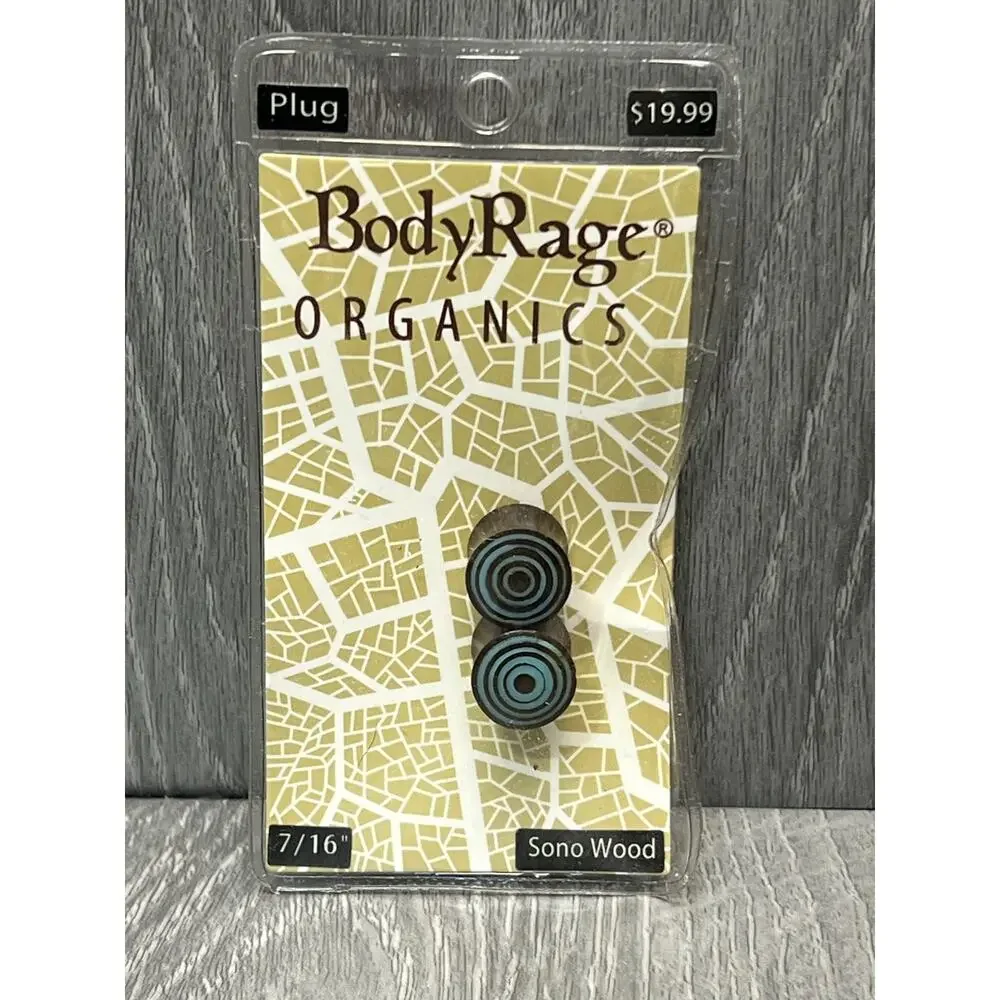 Body Rage Organics Wood Ear Plug 7/16